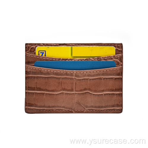 Custom Logo Hot Sale Crocodile Credit Card Holder